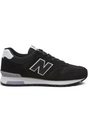 Sporline New Balance ML565BLK siyah deri ve tekstil erkek spor ayakkabı, yan profil görünümü