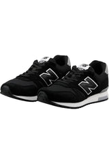 Sporline New Balance ML565BLK siyah deri ve tekstil detaylı bağcıklı erkek spor ayakkabı