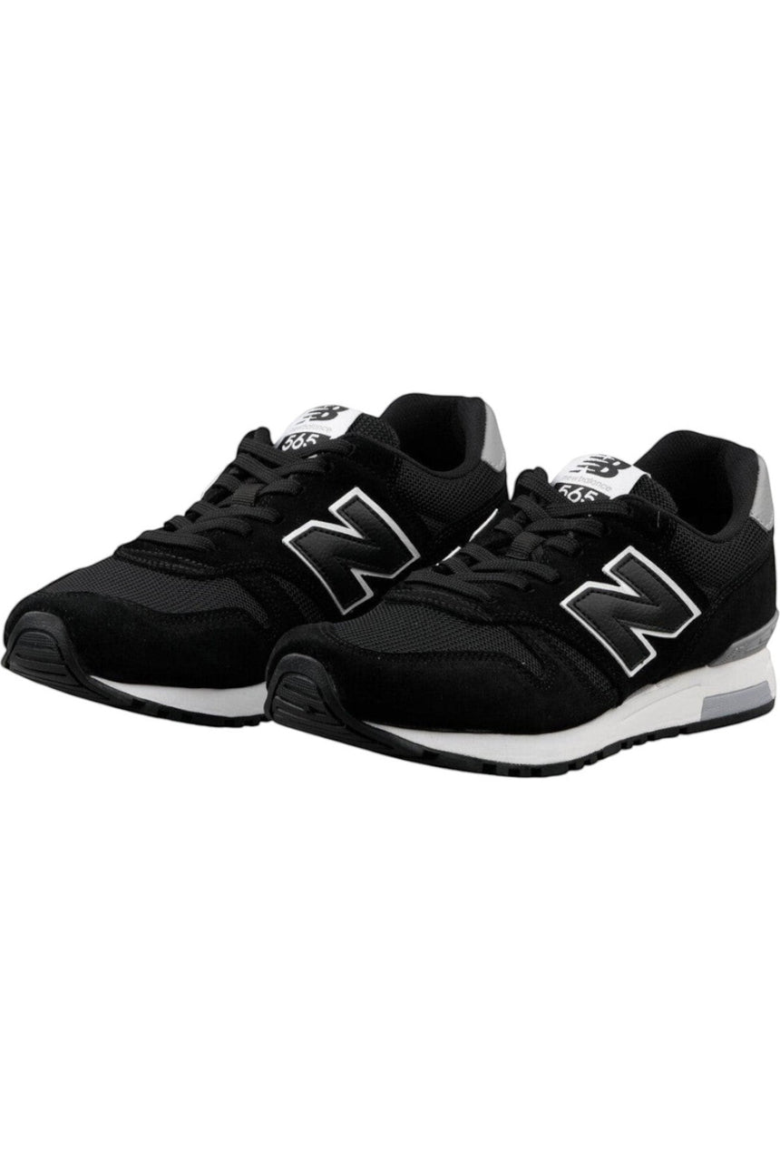 Sporline New Balance ML565BLK siyah deri ve tekstil detaylı bağcıklı erkek spor ayakkabı