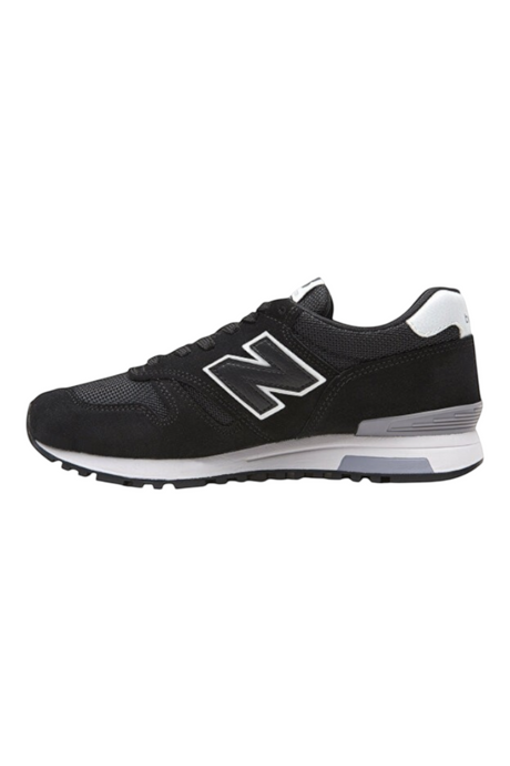 Sporline New Balance WL565BLK kadın spor ayakkabı, siyah ve beyaz renkli, süet ve file detaylı günlük yürüyüş ayakkabısı