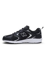 Sporline New Balance ML408BS siyah unisex spor ayakkabı, file detaylı ve yan kısımlarında gümüş vurgulu tasarım