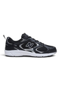Sporline New Balance ML408BS unisex siyah spor ayakkabı, yan profil görünümü, file ve deri detaylı tasarım