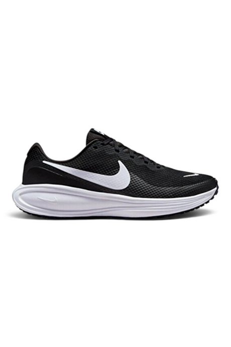 Sporline Nike Revolution 8 siyah beyaz kadın koşu ayakkabısı, yan profil görünümü