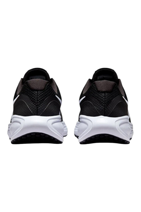 Sporline Nike Revolution 8 siyah unisex koşu ayakkabısı, beyaz tabanlı arka görünüm