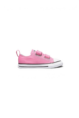 Sporline pembe renkli, cırt cırtlı Converse Chuck Taylor All Star kanvas çocuk spor ayakkabısı