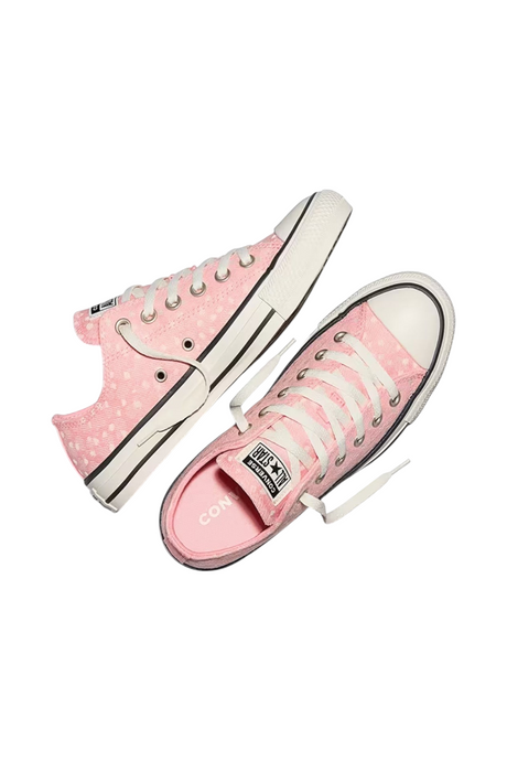 Sporline pembe renkli, beyaz benekli desenlere sahip Converse Chuck Taylor All Star kadın günlük sneaker ayakkabı