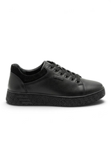 Sporline Pierre Cardin 169-581 siyah erkek sneaker, deri ve süet detaylı günlük spor ayakkabı