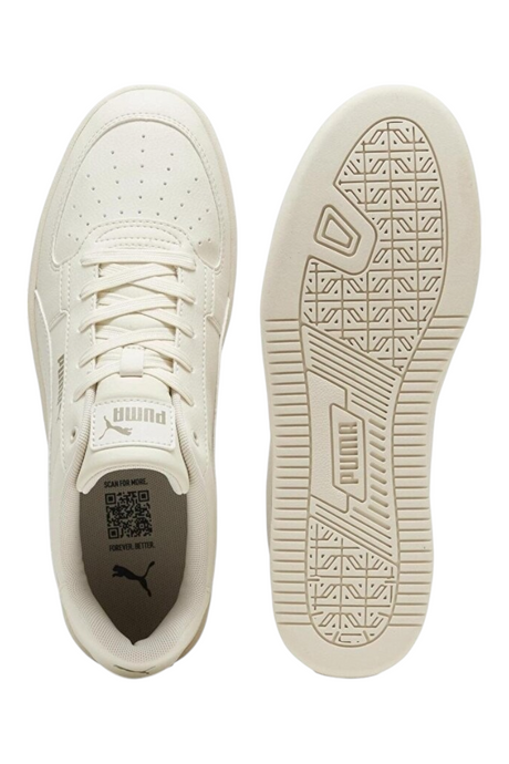 Sporline Puma Caven 2.0 kırık beyaz unisex sneaker ayakkabı üst ve taban görünümü