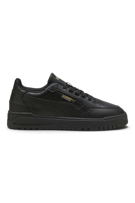 Sporline Puma Shuffle Downtown siyah ve altın detaylı unisex günlük spor ayakkabı