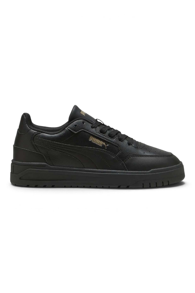 Sporline Puma Shuffle Downtown siyah ve altın detaylı unisex günlük spor ayakkabı
