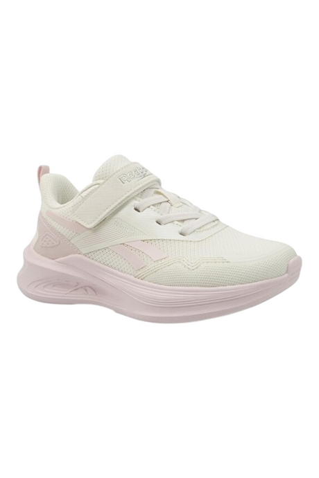 Sporline Reebok Anes Run KDS I çocuk sneaker, kırık beyaz ve pembe detaylı tekstil ve PU günlük spor ayakkabı.