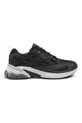 Sporline Reebok Grand Cane Iii siyah erkek sneaker, PU ve tekstil malzemeli, beyaz tabanlı spor ayakkabı.