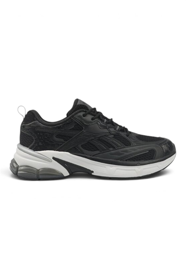 Sporline Reebok Grand Cane Iii siyah erkek sneaker, PU ve tekstil malzemeli, beyaz tabanlı spor ayakkabı.