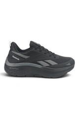 Sporline Reebok Prime Walk Ultra II siyah kadın tekstil yürüyüş ayakkabısı, yan profil görünümü.