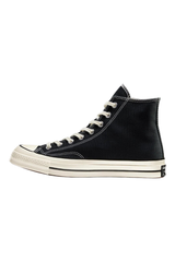 Sporline marka siyah kanvas Converse Chuck 70 Hi erkek sneaker ayakkabı, yan profil görünümü