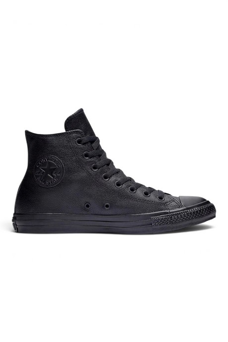 Sporline marka, siyah deri Converse Chuck Taylor yüksek bilekli erkek spor ayakkabı