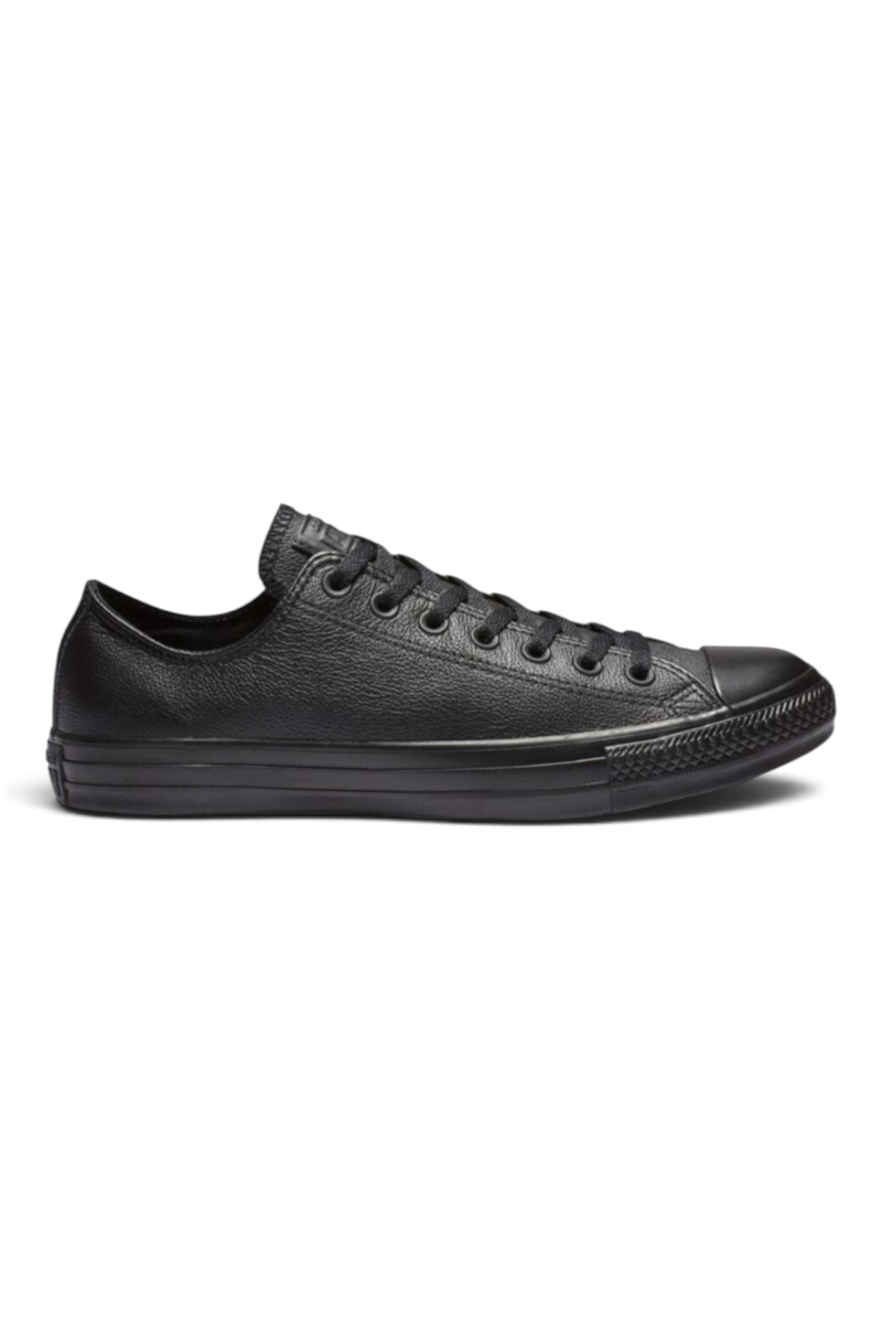 Sporline Converse Chuck Taylor All Star siyah deri kadın sneaker ayakkabı