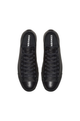 Sporline marka siyah deri Converse Chuck Taylor All Star kadın sneaker ayakkabı üstten görünüm