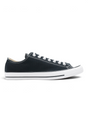 Sporline marka siyah kanvas Converse Chuck Taylor All Star düşük bilekli erkek spor ayakkabı, beyaz bağcıklı