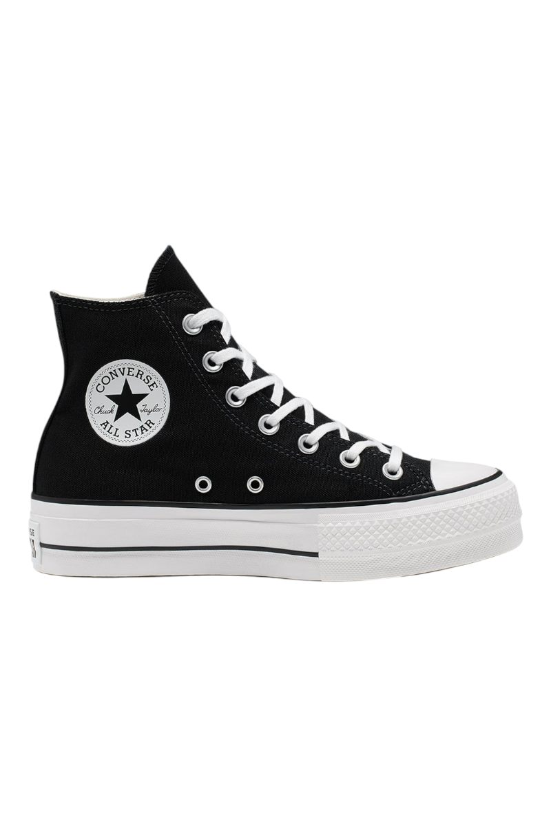 Sporline marka siyah kanvas Converse Chuck Taylor All Star platform tabanlı yüksek bilekli kadın sneaker