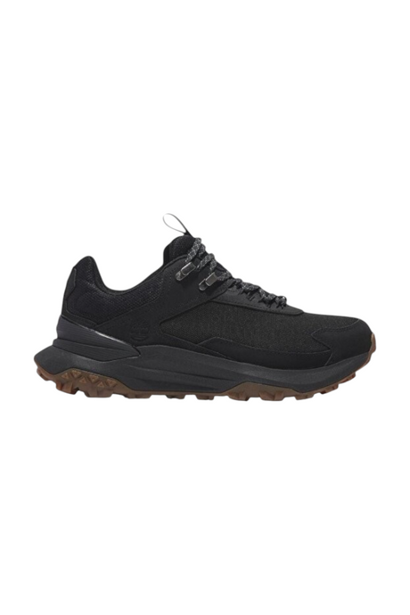 Sporline Timberland Motion Access siyah su geçirmez erkek spor ayakkabı, tırtıklı kahverengi tabanlı bağcıklı tasarım
