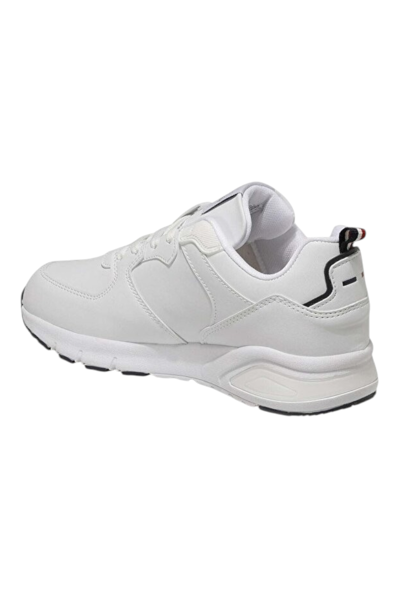 Sporline U.S. Polo Assn. erkek beyaz PU sneaker, arka çapraz görünüm