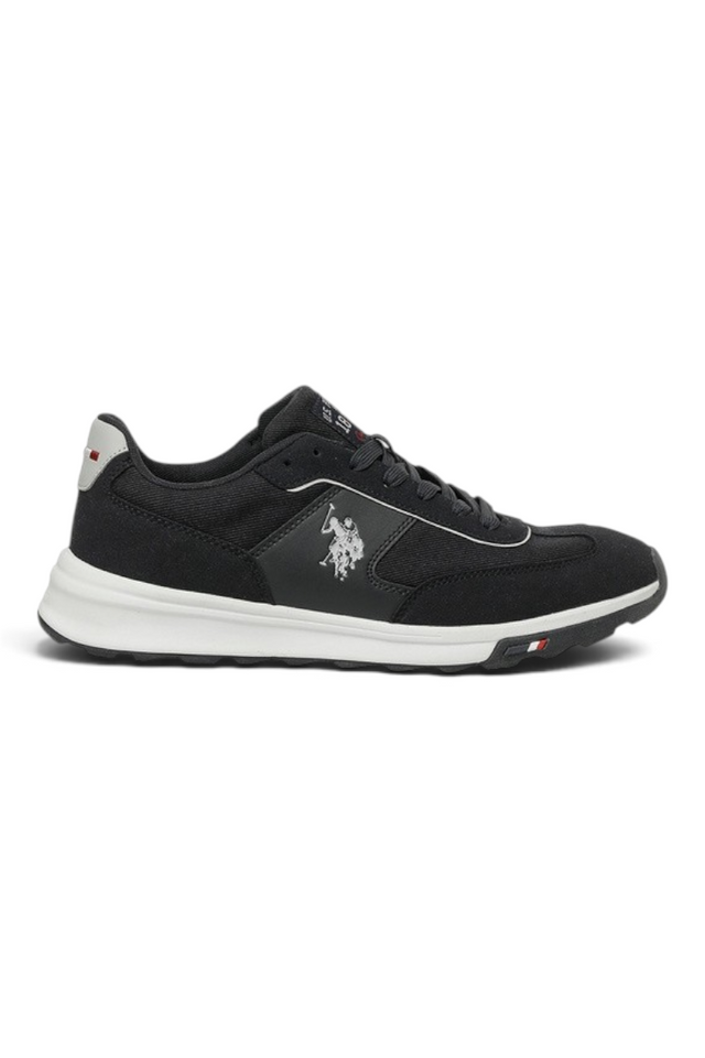 Sporline U.S. Polo Assn. lacivert erkek sneaker, yan kısmında beyaz logo detaylı günlük spor ayakkabı