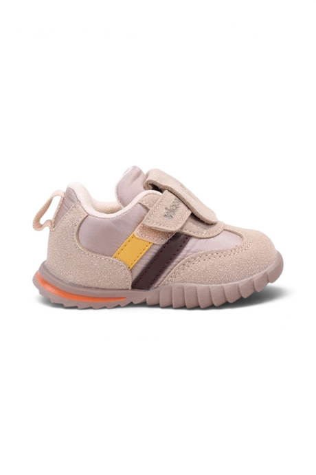 Sporline Vicco bej renkli, cırt cırtlı, suni deri çocuk sneaker ayakkabı