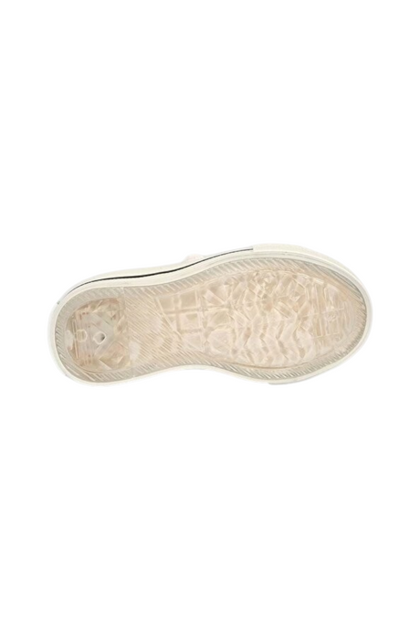 Sporline Vicco beyaz deri ve tekstil çocuk sneaker ayakkabı şeffaf taban detayı
