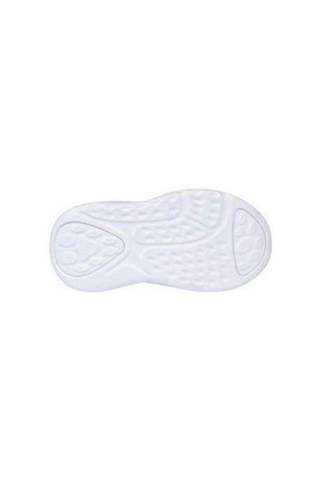 Sporline Vicco gri renkli, tekstil malzemeden üretilmiş çocuk sneaker ayakkabısının beyaz desenli taban görünümü