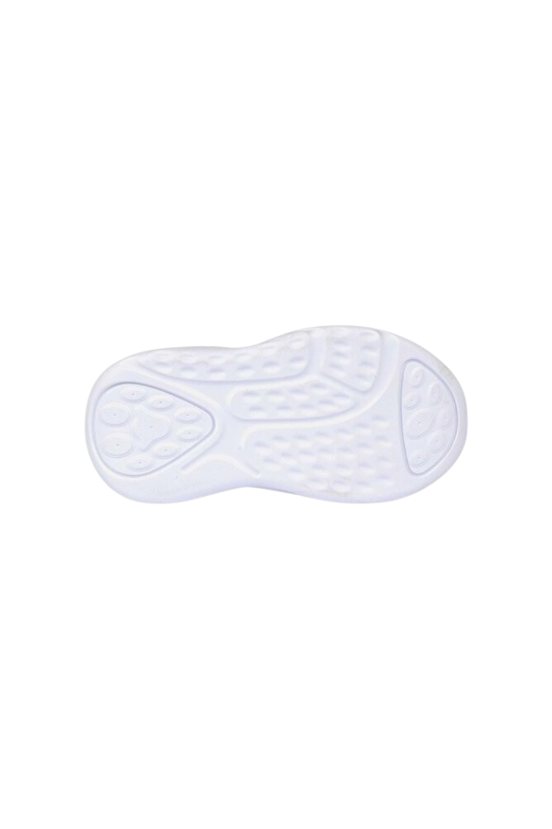 Sporline Vicco gri renkli, tekstil malzemeden üretilmiş çocuk sneaker ayakkabısının beyaz desenli taban görünümü
