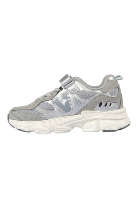 Sporline Vicco gri renkli, cırt cırtlı ve file detaylı çocuk sneaker ayakkabı