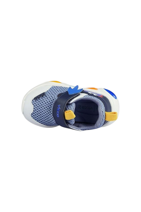 Sporline Vicco mavi tekstil çocuk sneaker, cırt cırtlı bantlı ve file detaylı spor ayakkabı