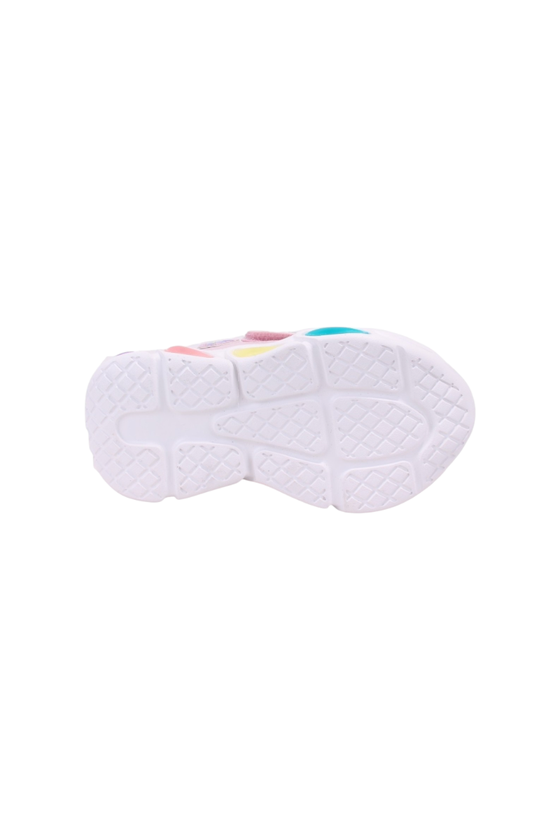 Sporline Vicco pudra pembe renkli, tekstil malzemeden üretilmiş çocuk sneaker ayakkabısının alt taban görünümü