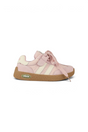 Sporline Vicco pudra pembe renkli, microfiber ve tekstil malzemeden üretilmiş, bağcıklı çocuk sneaker ayakkabısı