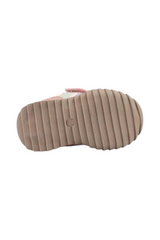 Sporline Vicco pudra pembe suni deri çocuk sneaker ayakkabısının tırtıklı taban görünümü