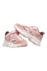 Sporline Vicco pudra pembe renkli, tekstil malzemeden üretilmiş, kalın tabanlı unisex çocuk spor ayakkabısı